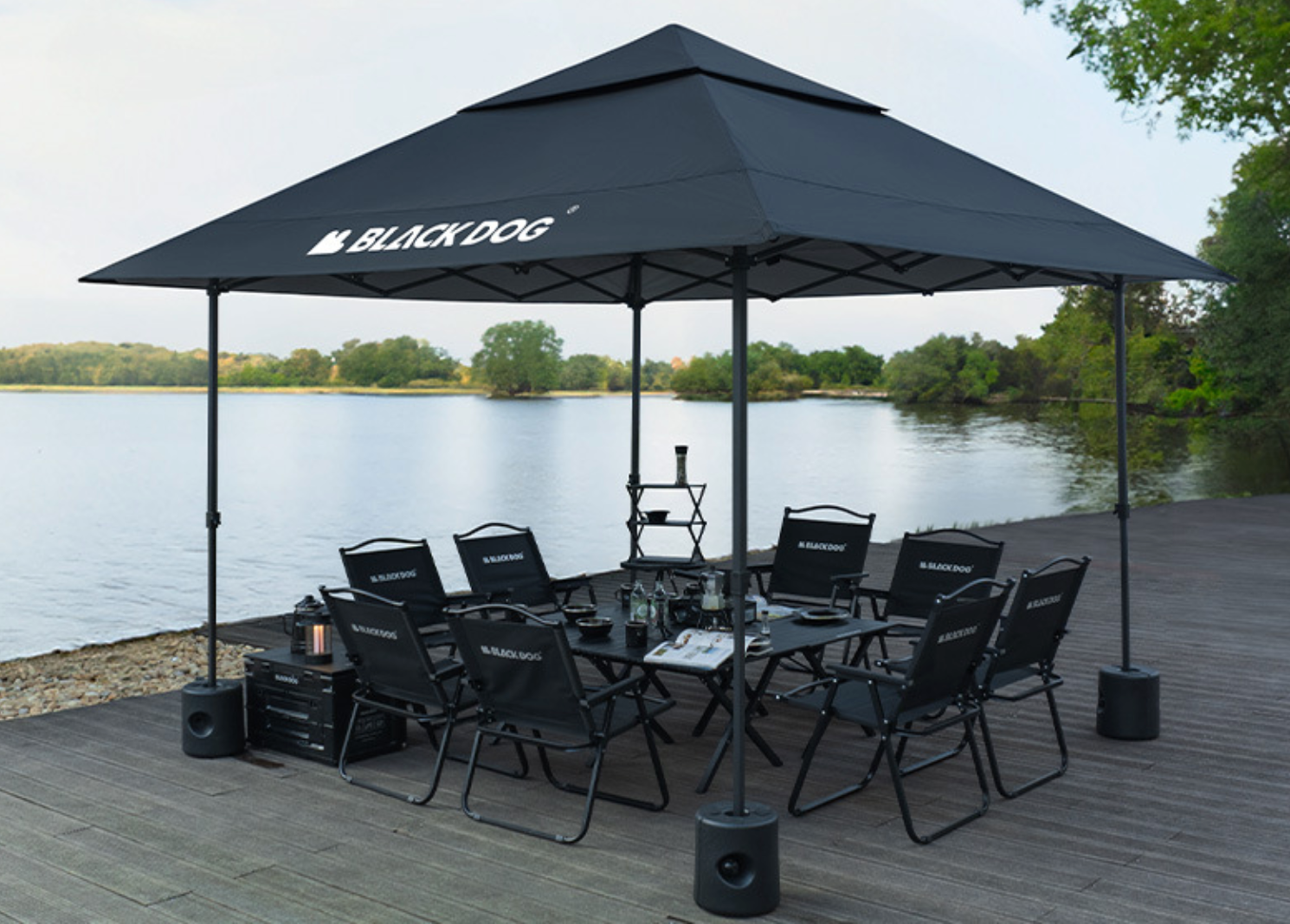 Black Dog Weimu Four Sided Sunshade Canopy