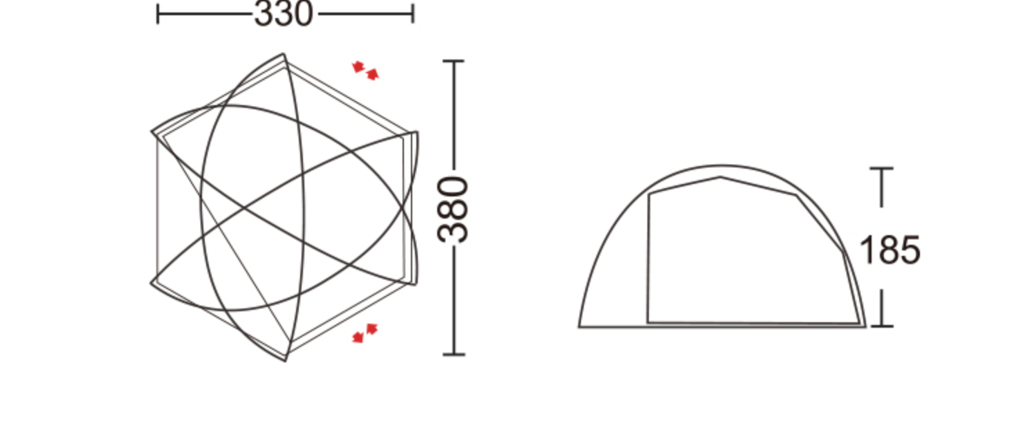 Mobi Garden Commander 185 Geodesic Dome Tent Set