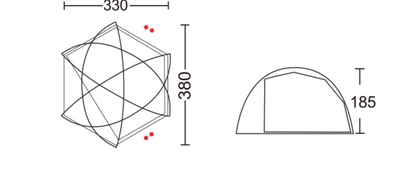 Mobi Garden Commander 185 Geodesic Dome Tent Set