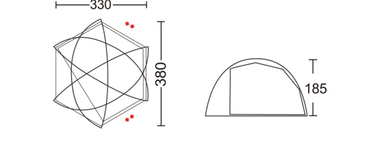 Mobi Garden Commander 185 Geodesic Dome Tent Set