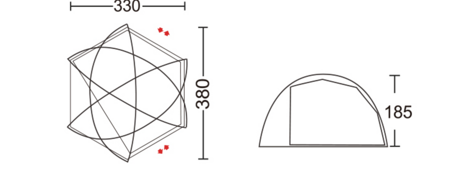Mobi Garden Commander 185 Geodesic Dome Tent