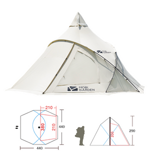 Mobi Garden Era Courtyards 290 Pyramid Tent Set