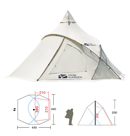 Mobi Garden Era Courtyards 290 Pyramid Tent Set