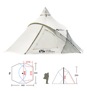Mobi Garden Era Courtyards 290 Pyramid Tent Set