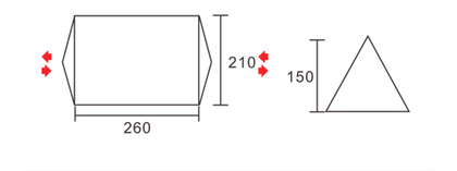 Technical drawing with dimensions and shapes on a white background