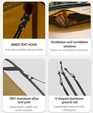Naturehike Dune 7.6 One Bedroom One Room Tent Earthy Yellow