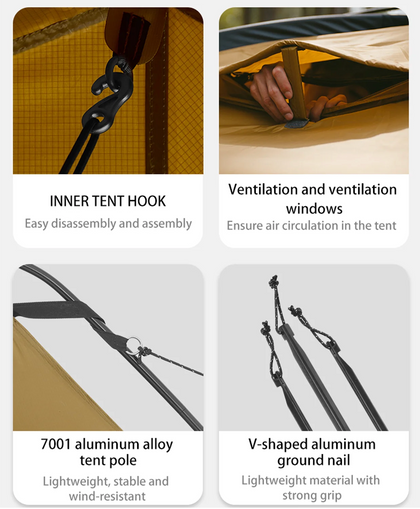 Naturehike Dune 7.6 One Bedroom One Room Tent Earthy Yellow