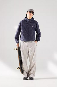 Blue Basic Hooded Sun Protection Jacket