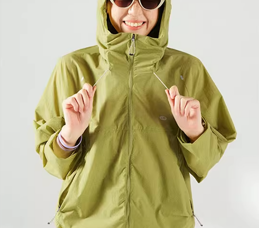 Blue Basic Hooded Sun Protection Jacket