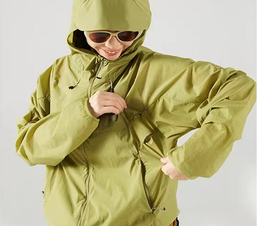Blue Basic Hooded Sun Protection Jacket