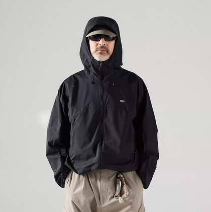 Blue Basic Hooded Sun Protection Jacket