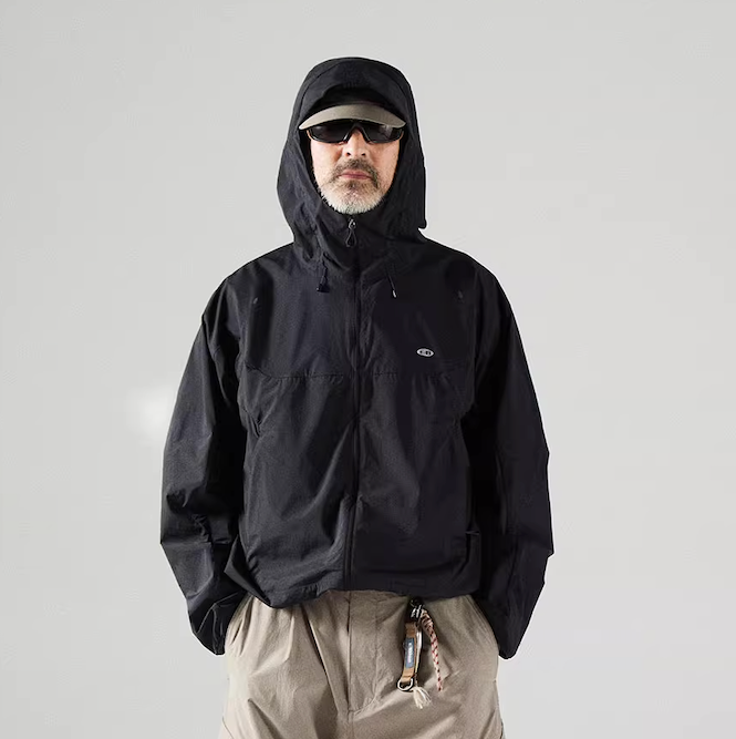 Blue Basic Hooded Sun Protection Jacket