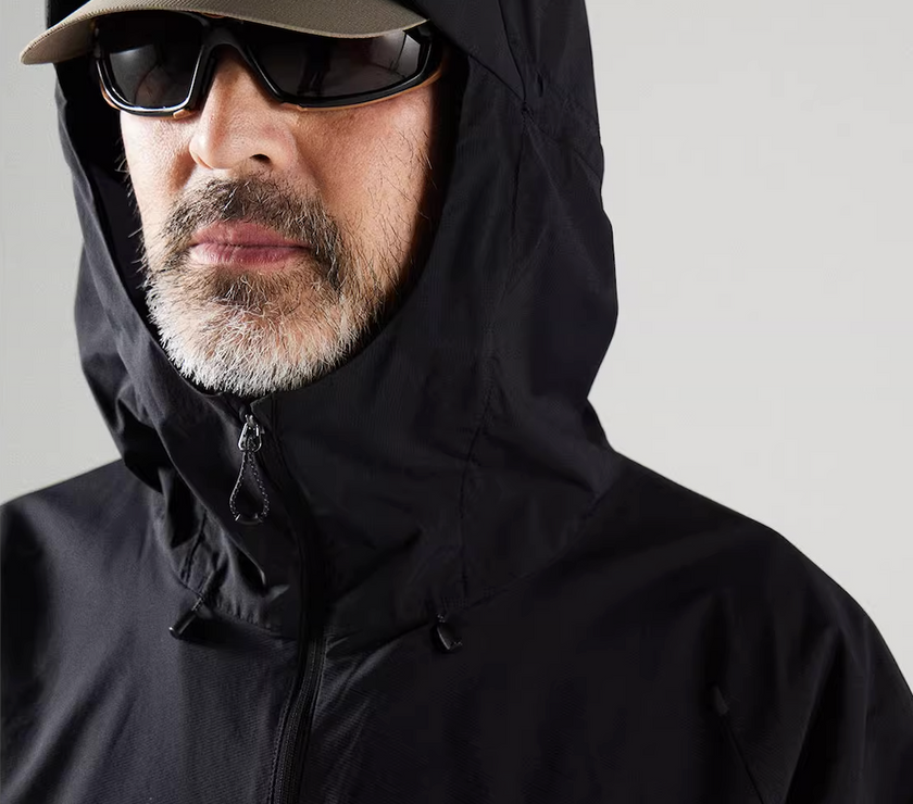 Blue Basic Hooded Sun Protection Jacket