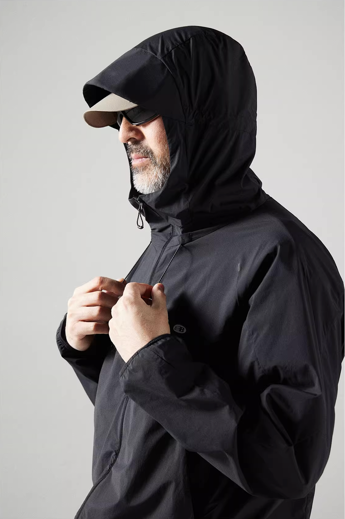 Blue Basic Hooded Sun Protection Jacket
