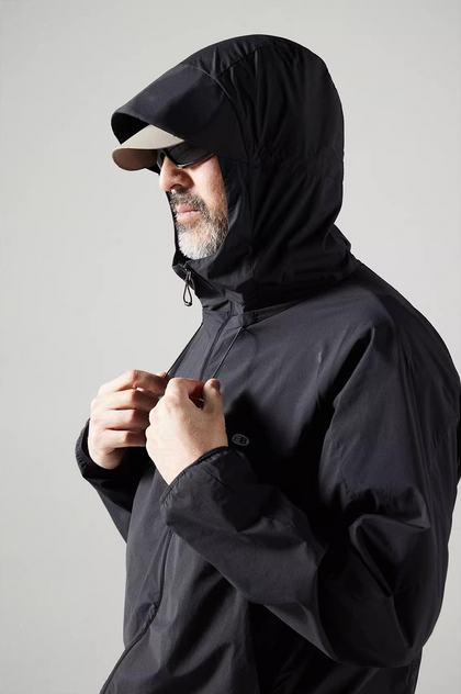 Blue Basic Hooded Sun Protection Jacket