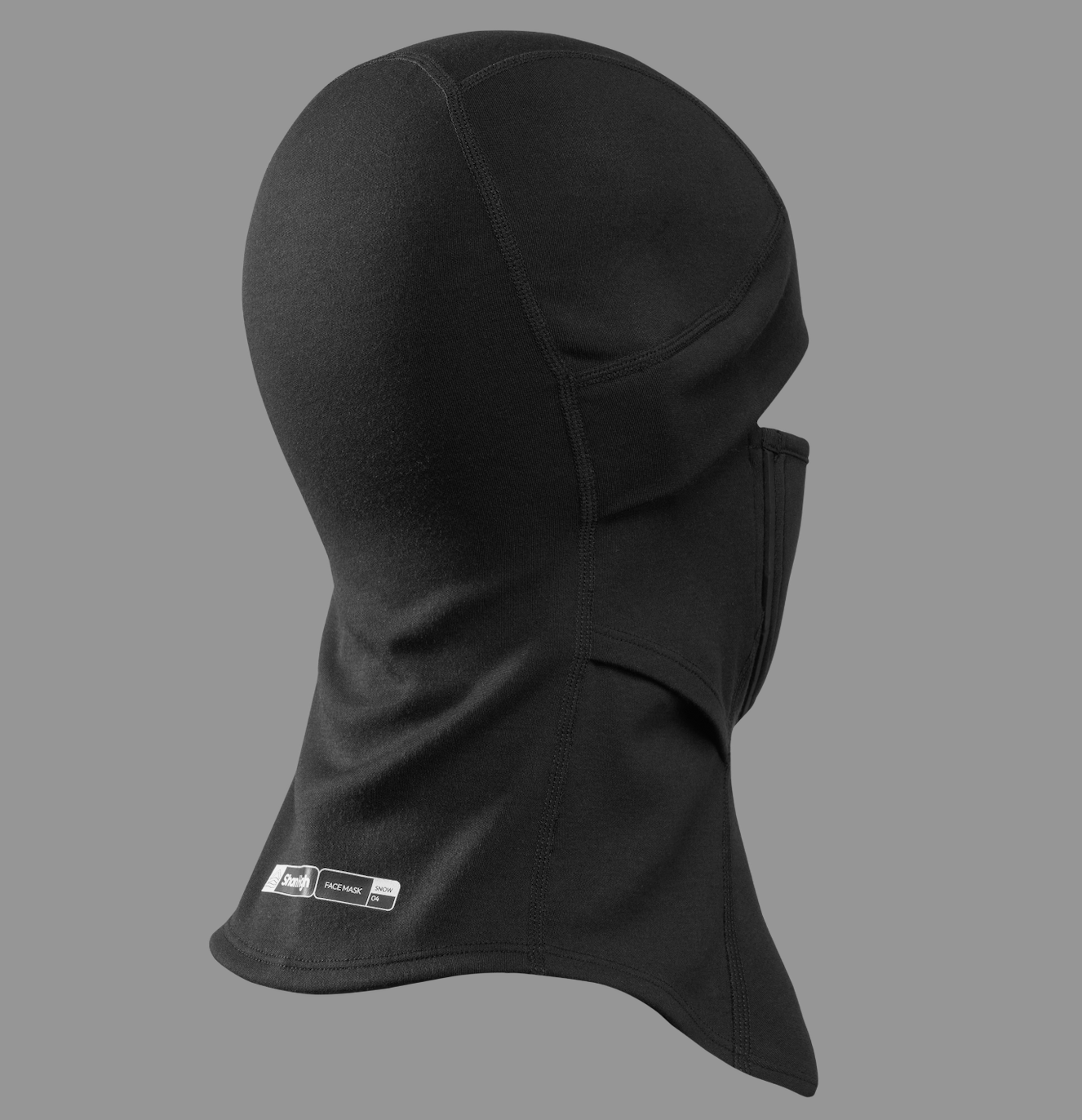 ShanHigh Merino Wool Magnetic Balaclava Black-Jr