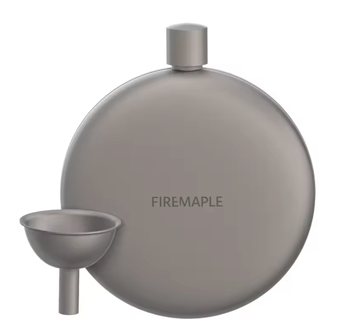 Fire Maple Ash Titanium Hip Flask