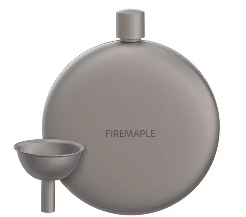 Fire Maple Ash Titanium Hip Flask