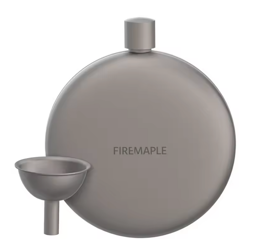 Fire Maple Ash Titanium Hip Flask