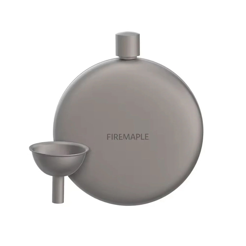 Fire Maple Ash Titanium Hip Flask