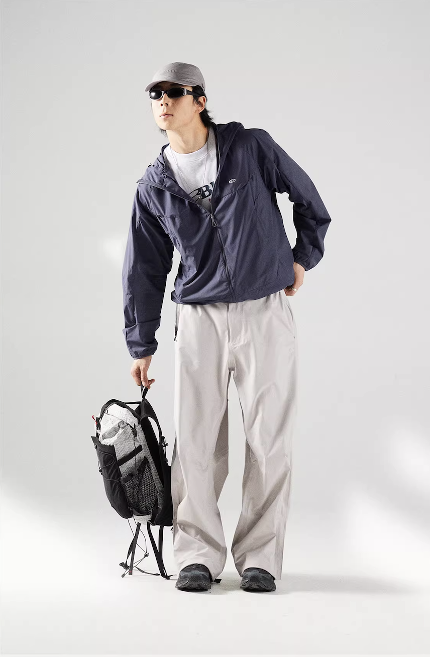 Blue Basic Hooded Sun Protection Jacket