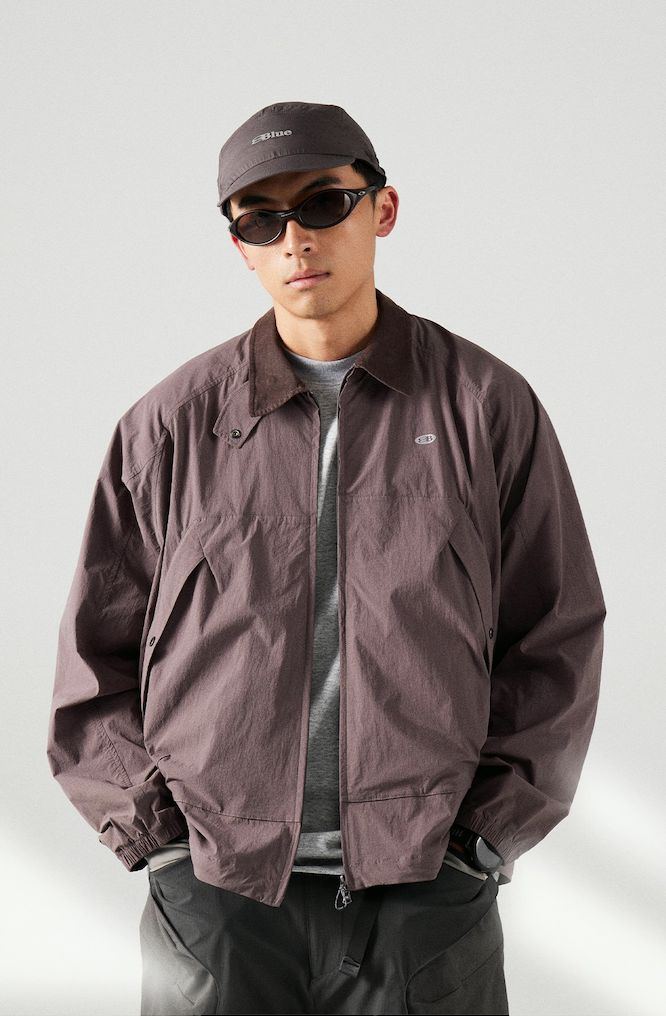 Blue Large Pocket Lapel Jacket