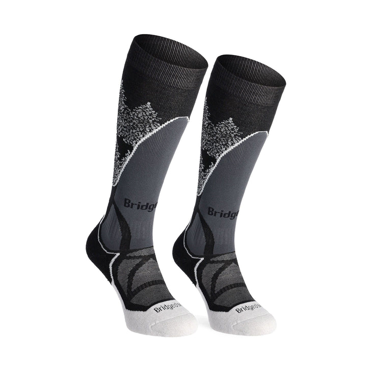 Bridgedale Black Midweight Merino Performance Ski Socks - Women's