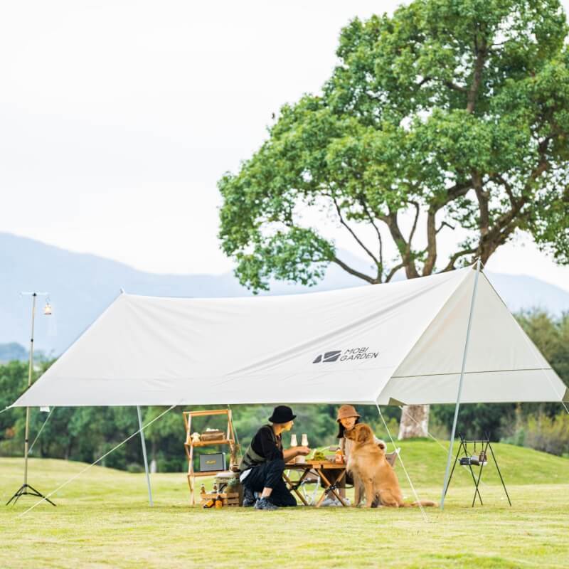Mobi Garden Medium Sky Dome Oxford Cloth Tent with Vinyl and Silver Coated Tarp 410