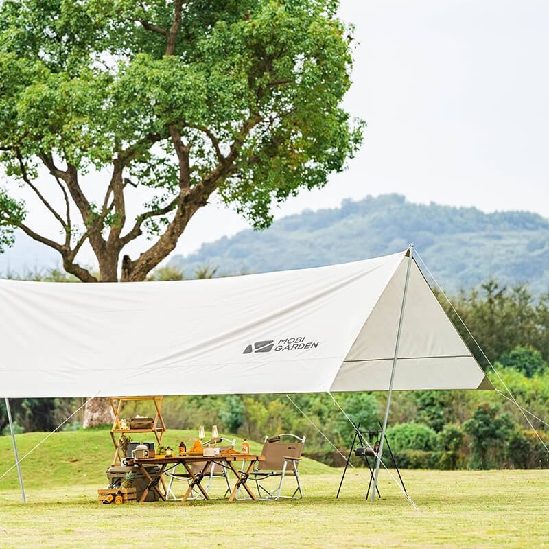 Mobi Garden Medium Sky Dome Oxford Cloth Tent with Vinyl and Silver Coated Tarp 410