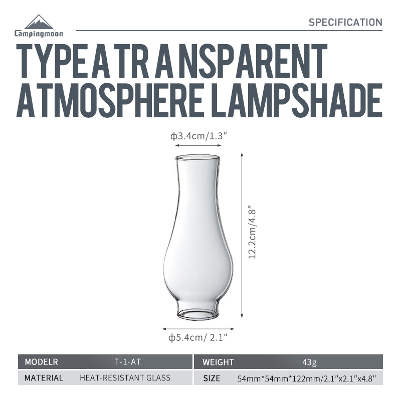 Campingmoon Lamp Glass Globe T-1-AT