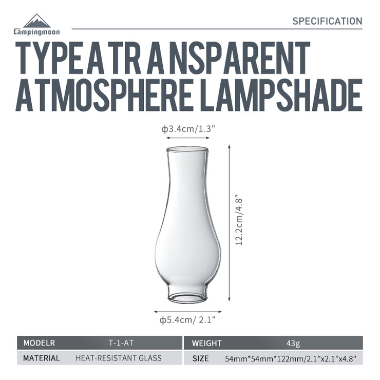 Campingmoon Lamp Glass Globe T-1-AT