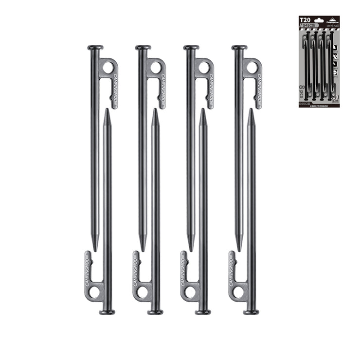 Campingmoon Steel Pegs 20cm – 8Pcs