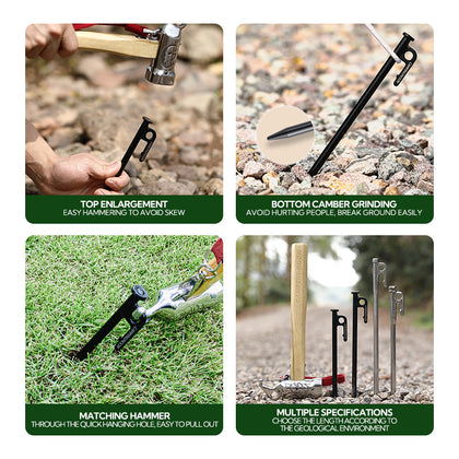 Campingmoon Steel Pegs 20cm – 8Pcs