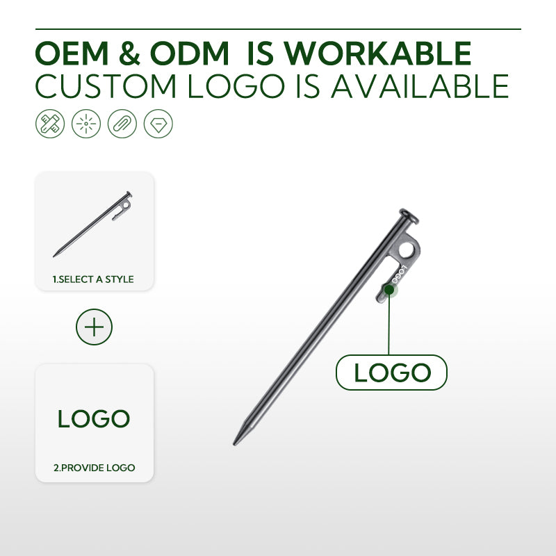 Campingmoon Steel Pegs 20cm – 8Pcs