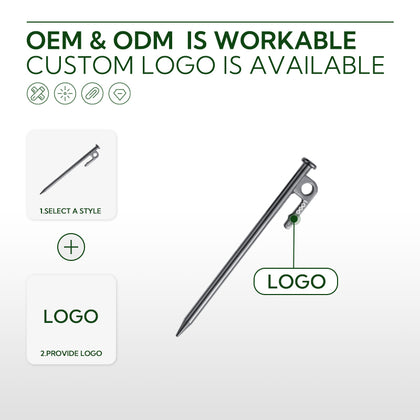 Campingmoon Steel Pegs 20cm – 8Pcs