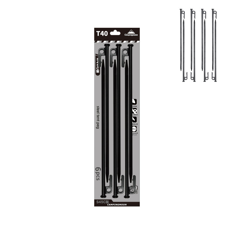 Campingmoon Steel Pegs 40cm – 6Pcs