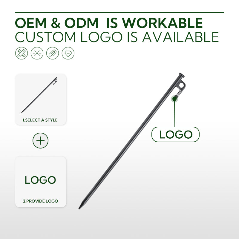 Campingmoon Steel Pegs 40cm – 6Pcs