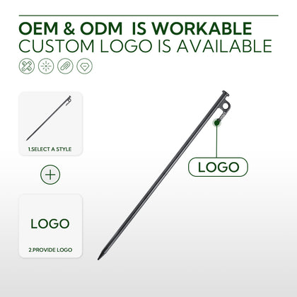 Campingmoon Steel Pegs 40cm – 6Pcs