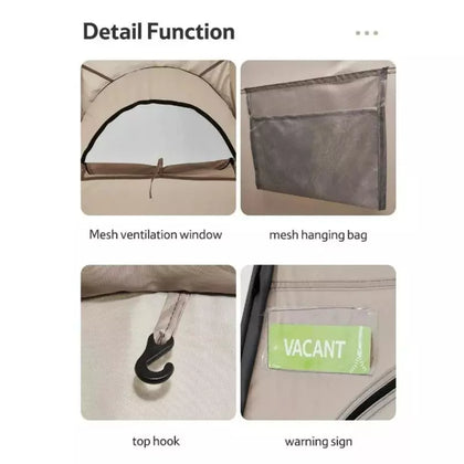 Naturehike Foldable Portable Changing Tent Dark Brown