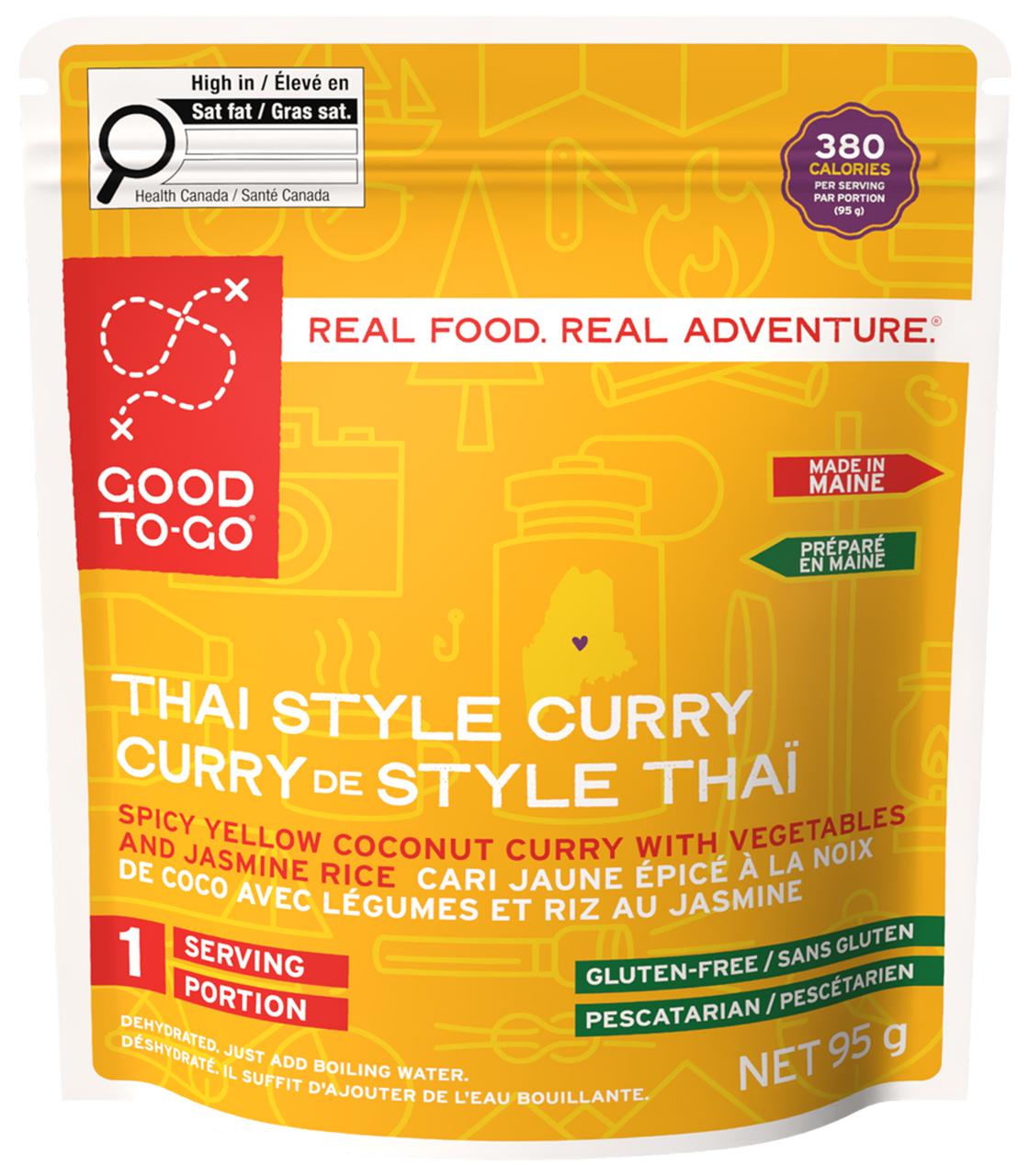 Good To-Go Thai Curry single serving pouch front