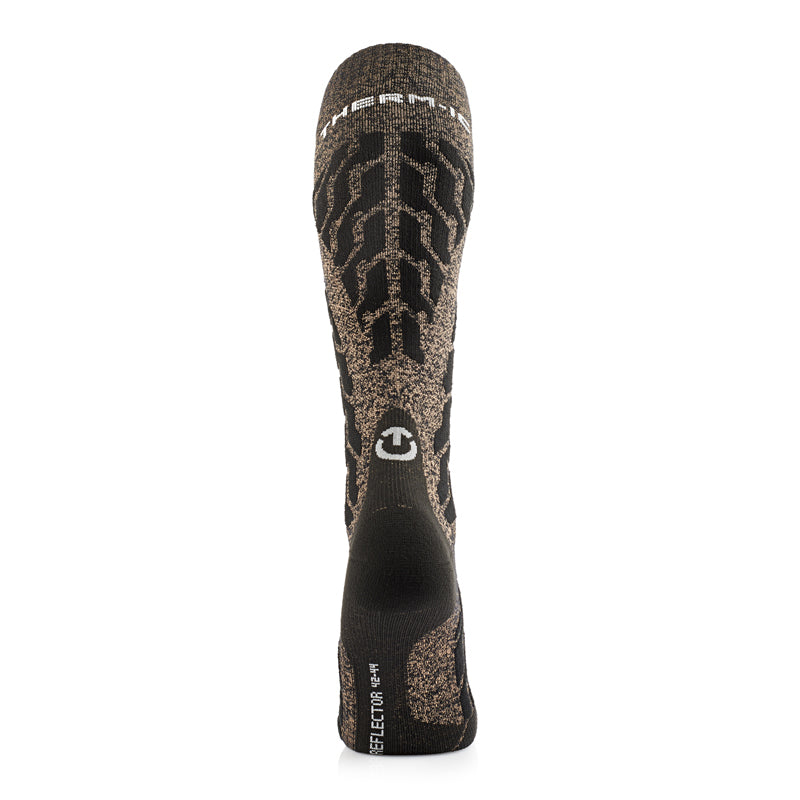 Therm-ic Winter Reflector Ski Socks - Unisex - Black / Gold