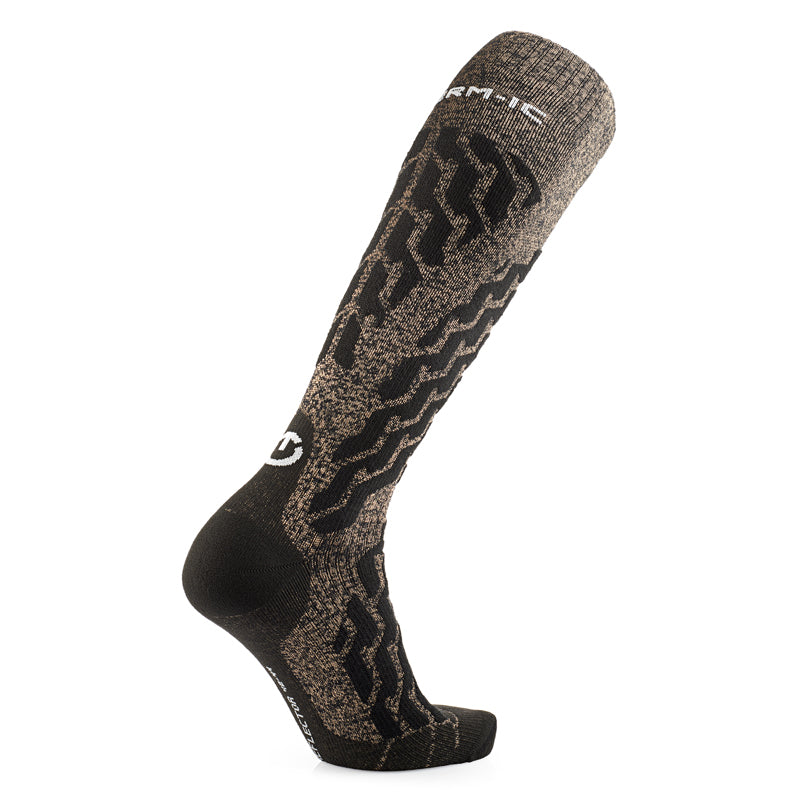Therm-ic Winter Reflector Ski Socks - Unisex - Black / Gold