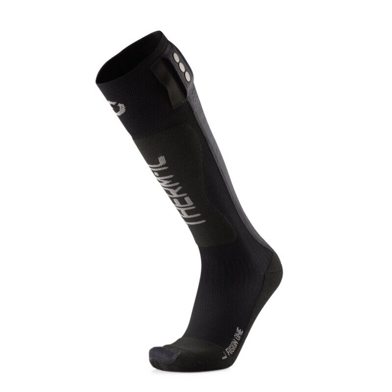 Therm-ic Heated Ski Socks - Heat Fusion One + S-Pack 2400 Set - Unisex - Black / Grey