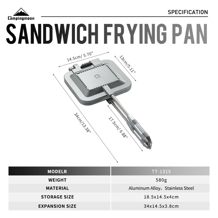 Campingmoon Sandwich Maker TT-1315