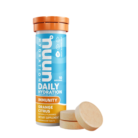 Nuun Immunity electrolyte and immune support tablets Orange Citrus tube