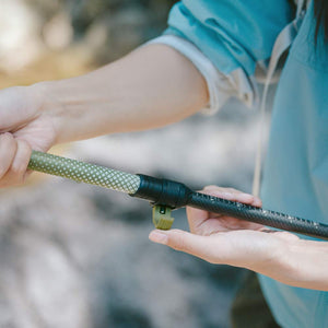 Close-up of the quick external lock on the Naturehike Chuxue EXT1 trekking pole