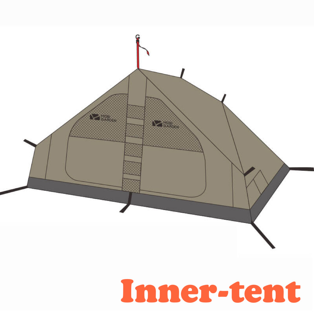 INNER-TENT pyramid-shaped camping tent