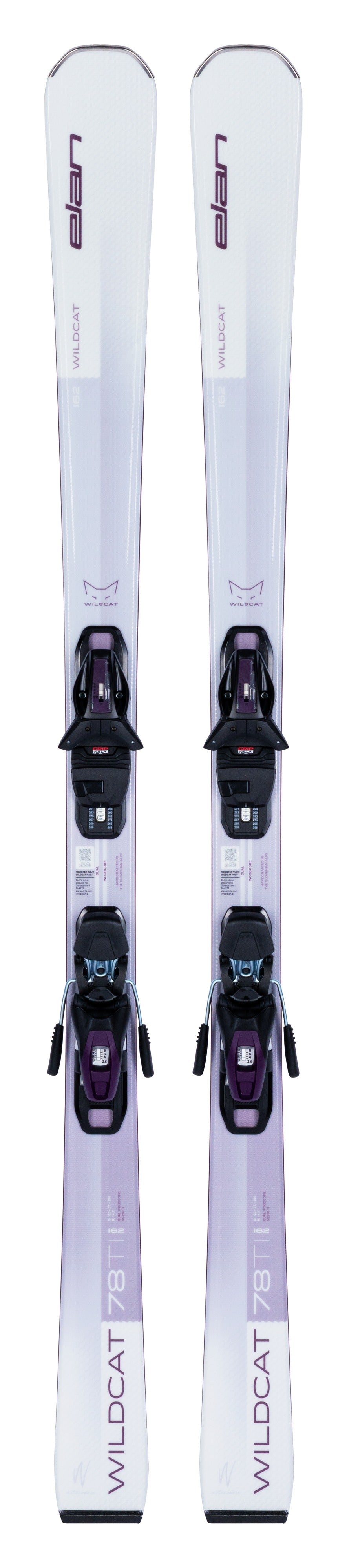 Elan Wildcat 78 Ti Skis + EL 9.0 GW Bindings - Women's - upright full-length topsheet