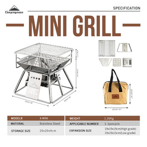 Campingmoon Mini Charcoal Grill X-Mini