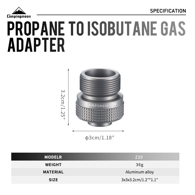 Camping Moon Iso-Butane to Propane Adapter Z20 (2026)
